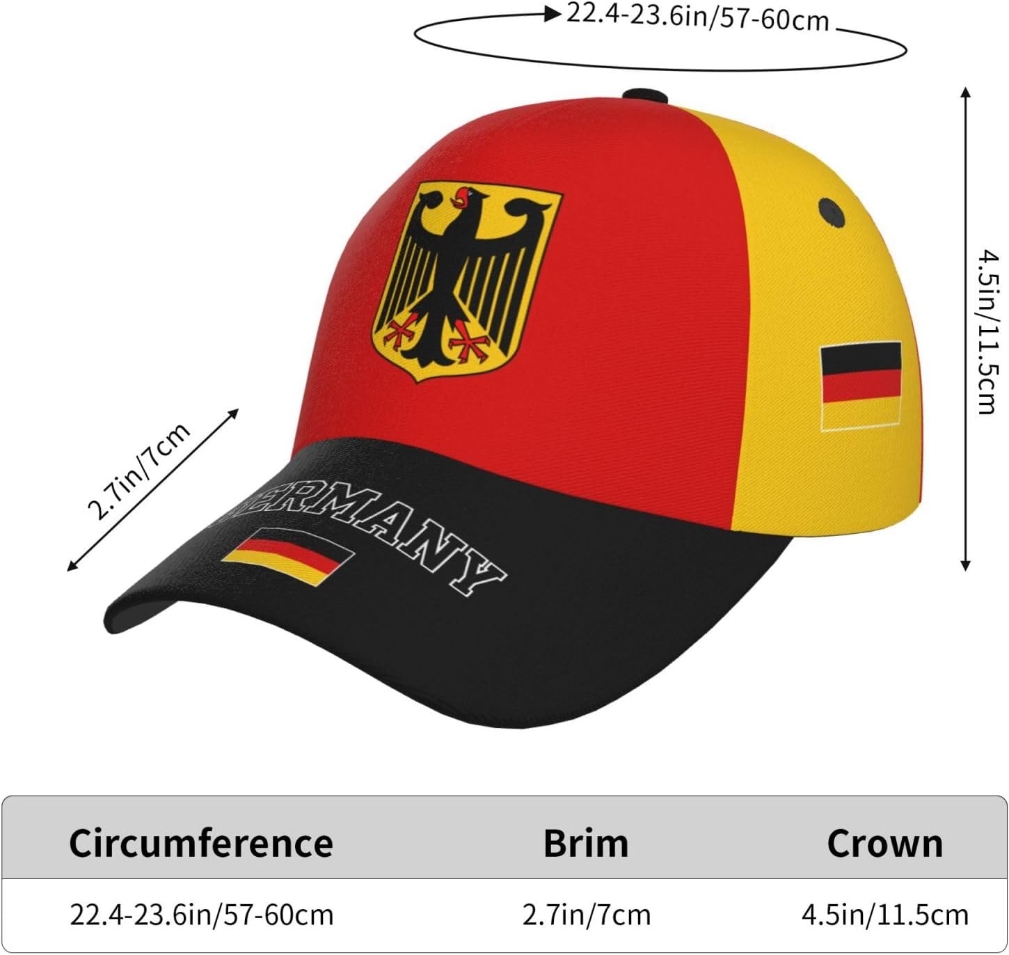 National Flags Baseball Cap for Men Women, Fashion Adjustable Sun Protection Visor Caps Trucker Hat Patriotic Caps