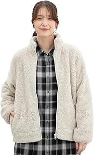 [ハニーズ] カーディガン 長袖 男女兼用 ユニセックス ハニぽか あったか レディース ボアスタンドジップカーデ 6850129633