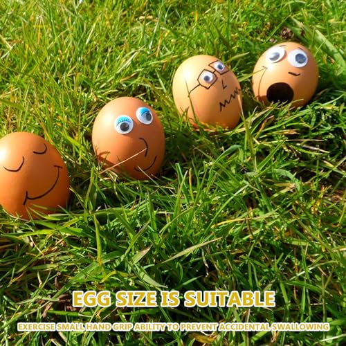 SRTSTR 6 Stück Holzeier Helfen Beim Legen, Holzeier zum Bemalen, Nisteier aus Plastik für Hühner um Hennen Anzuregen Eier zu Legen Fördern das Legen Oder Verhindern das Essen von Eiern