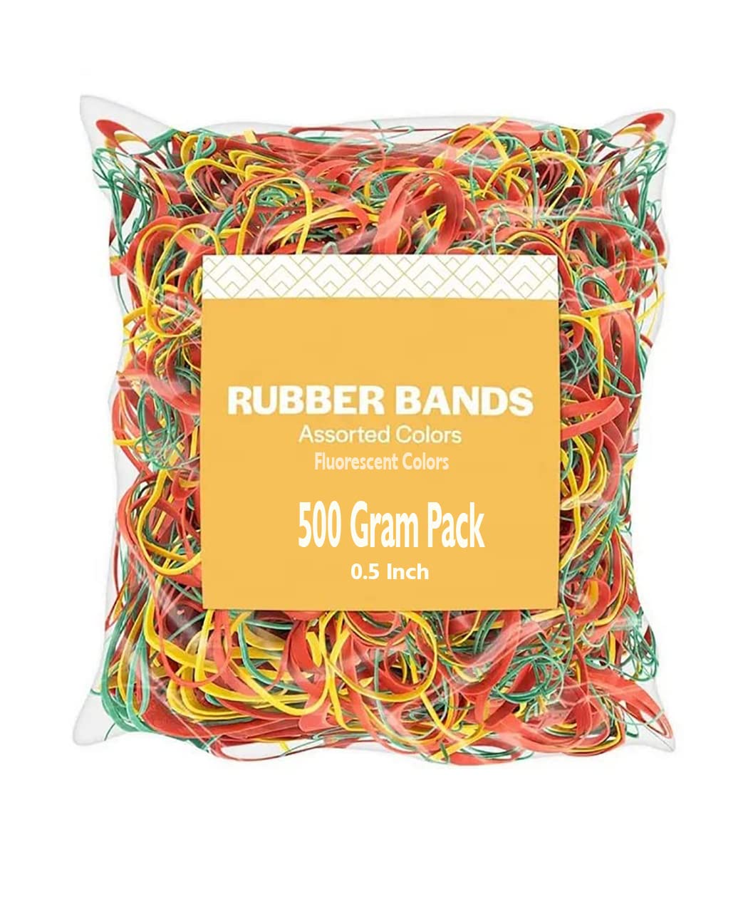 GLUN® Elastici da 1,3 cm, 500 g, multicolore, in gomma, 1 pezzo