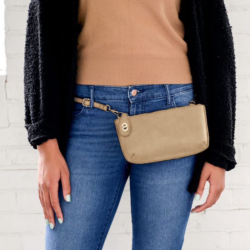 Image of Joy Susan Women's Fashion Purse Mini Crossbody Wristlet Clutch Handbag - Beech Wood