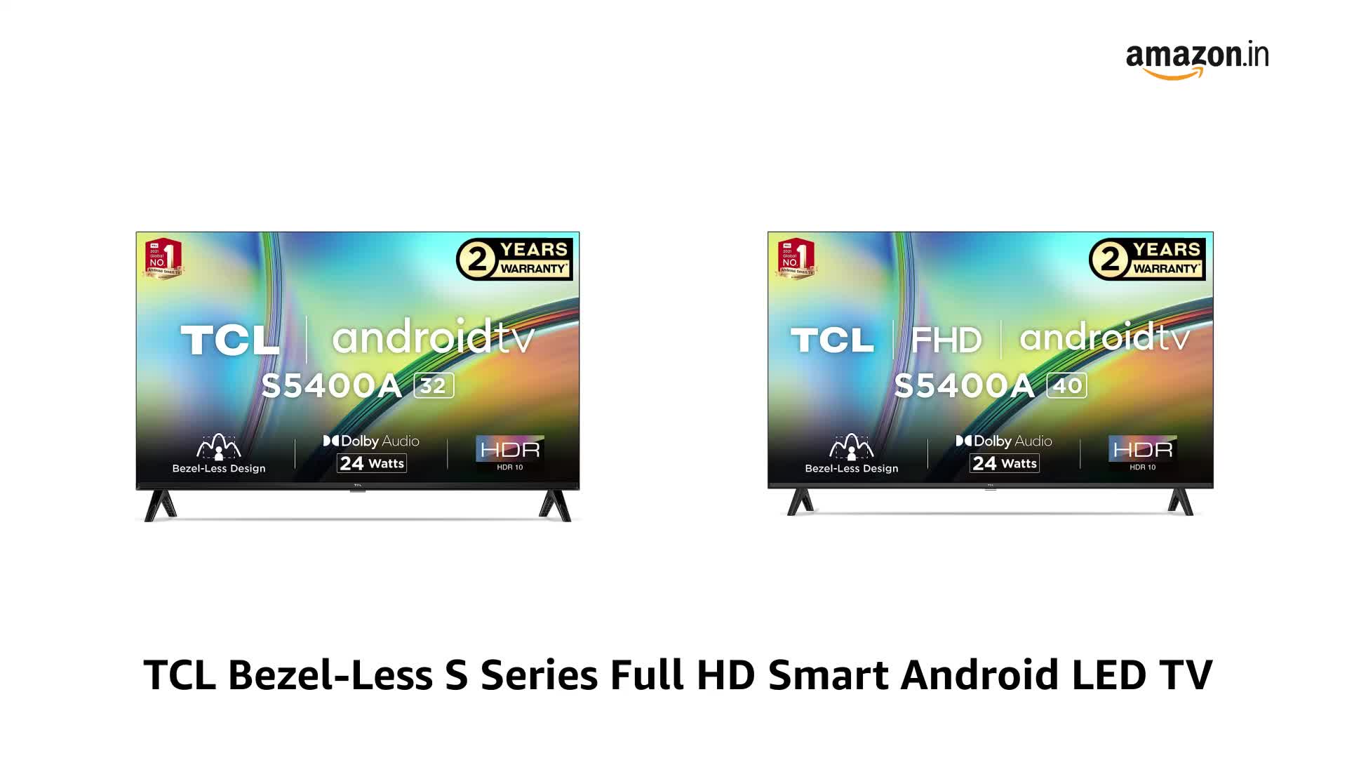 TCL 101 cm (40 inches) Bezel-Less S Series Full HD Smart Android