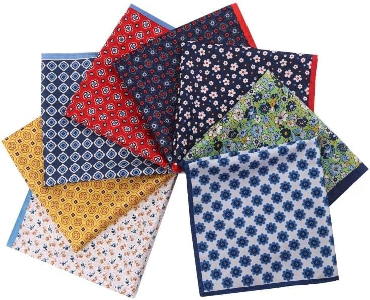 Men's Suit Pocket Square Silk Scarf Printed Polyester Chestnut Handkerchief