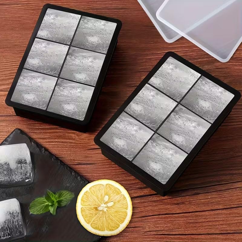 Bandeja para cubitos con tapa 6 moldes cuadrados miniatura 5
