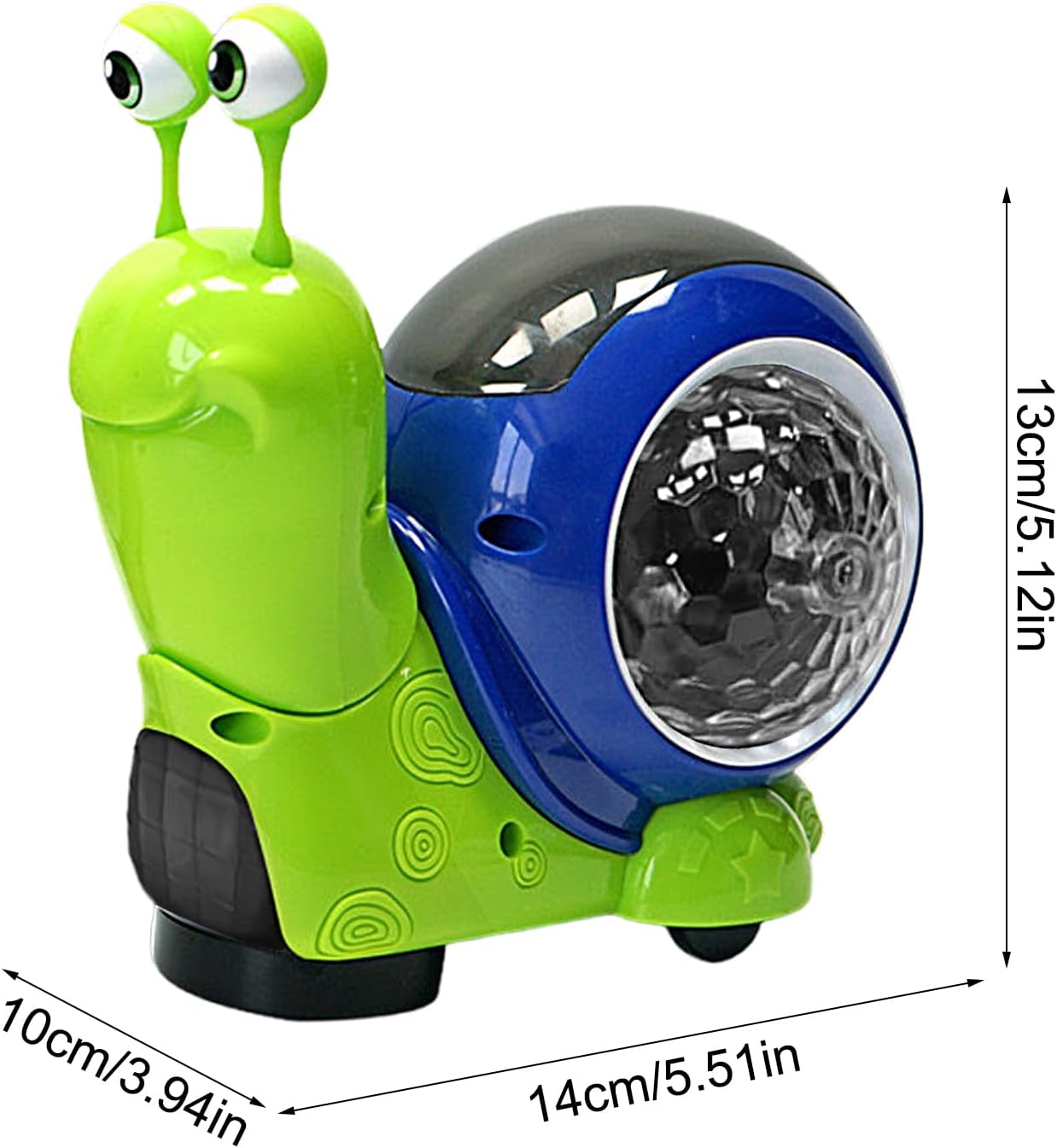 Light-Up Snail Toy, Musical Interactive Snail, Kids Sensory Walking Toy, Lighted Crawling Snails for Boys Girls Infant, Educational Fun Learning Toys