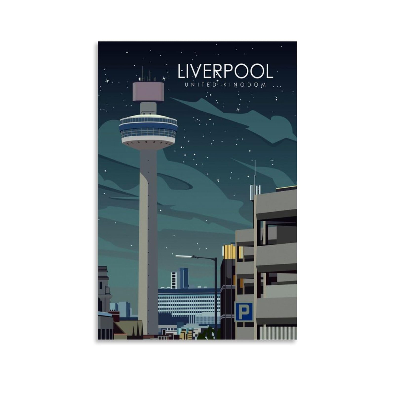 Gajust Unframe Travel Vintage Poster Liverpool Travel Poster, Canvas Print Art Poster; ; 20X30inch(50X75cm)