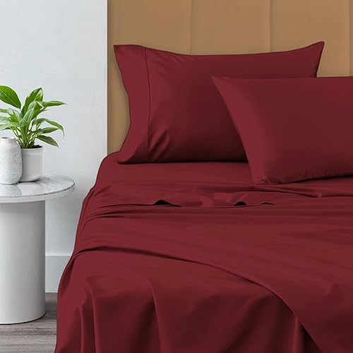 Miniatura 7 de Pizuna Linens - Juego de sábanas de 800 hilos, 100 % algodón peinado, tejido de satén.