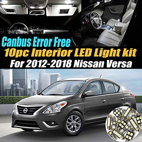 Kit LED Interior Canbus 10 piezas 6000K para Nissan Versa