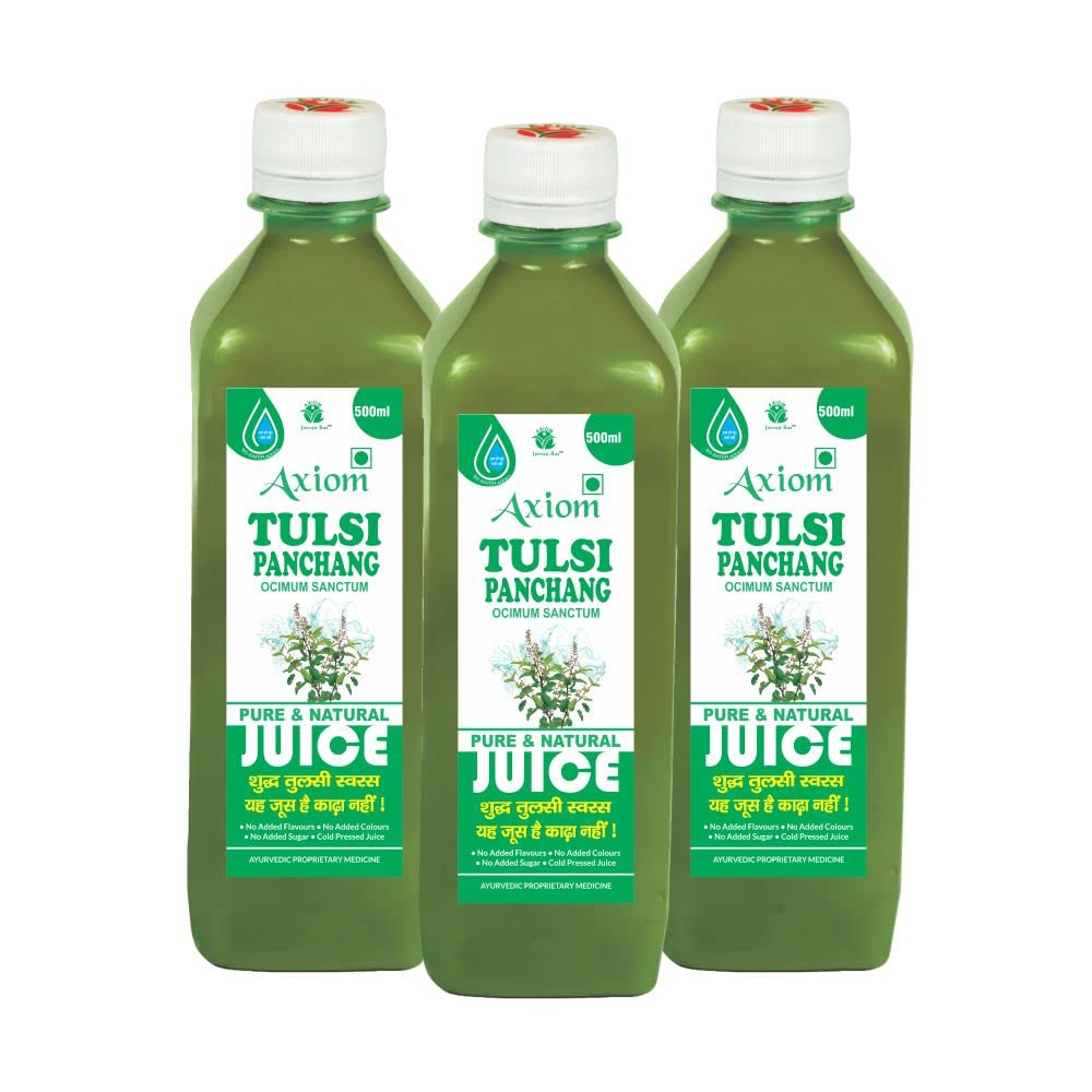 Axiom Jeevan Ras Tulsi Swaras Herbal Juice (500 ml) pack of 3