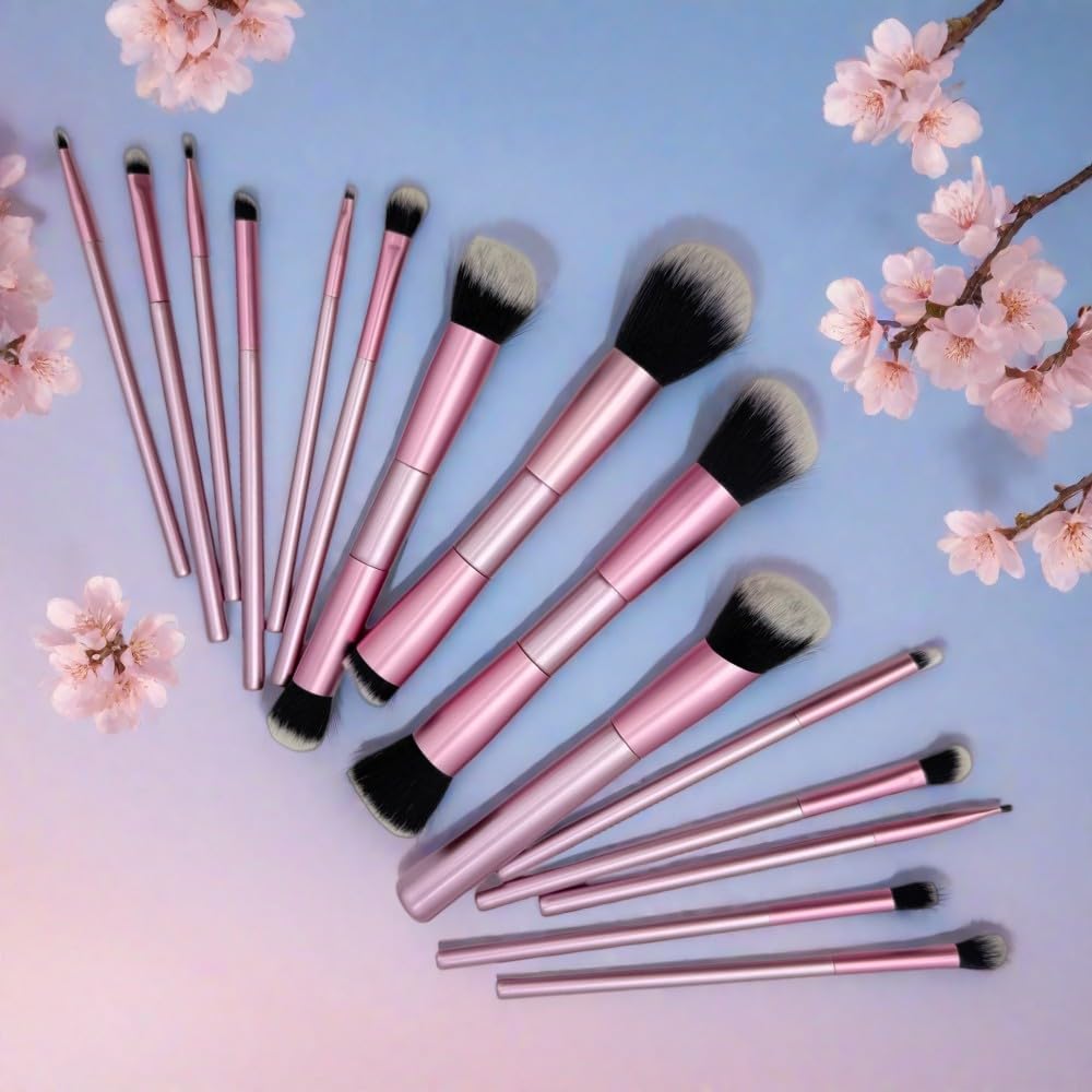 15 Piece Professional Makeup Brush Set | Soft Bristles for Powder, Blush, Foundation, Eyeshadow, Concealer & Eyebrows, Complete Cosmetic Brush Kit 9
