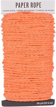 Craft County 3mm Decorative Coiled Paper Rope 30 Yards 27.4 Meters Per Package for Crafting, Scrapbooking, and DIY Decor Coral