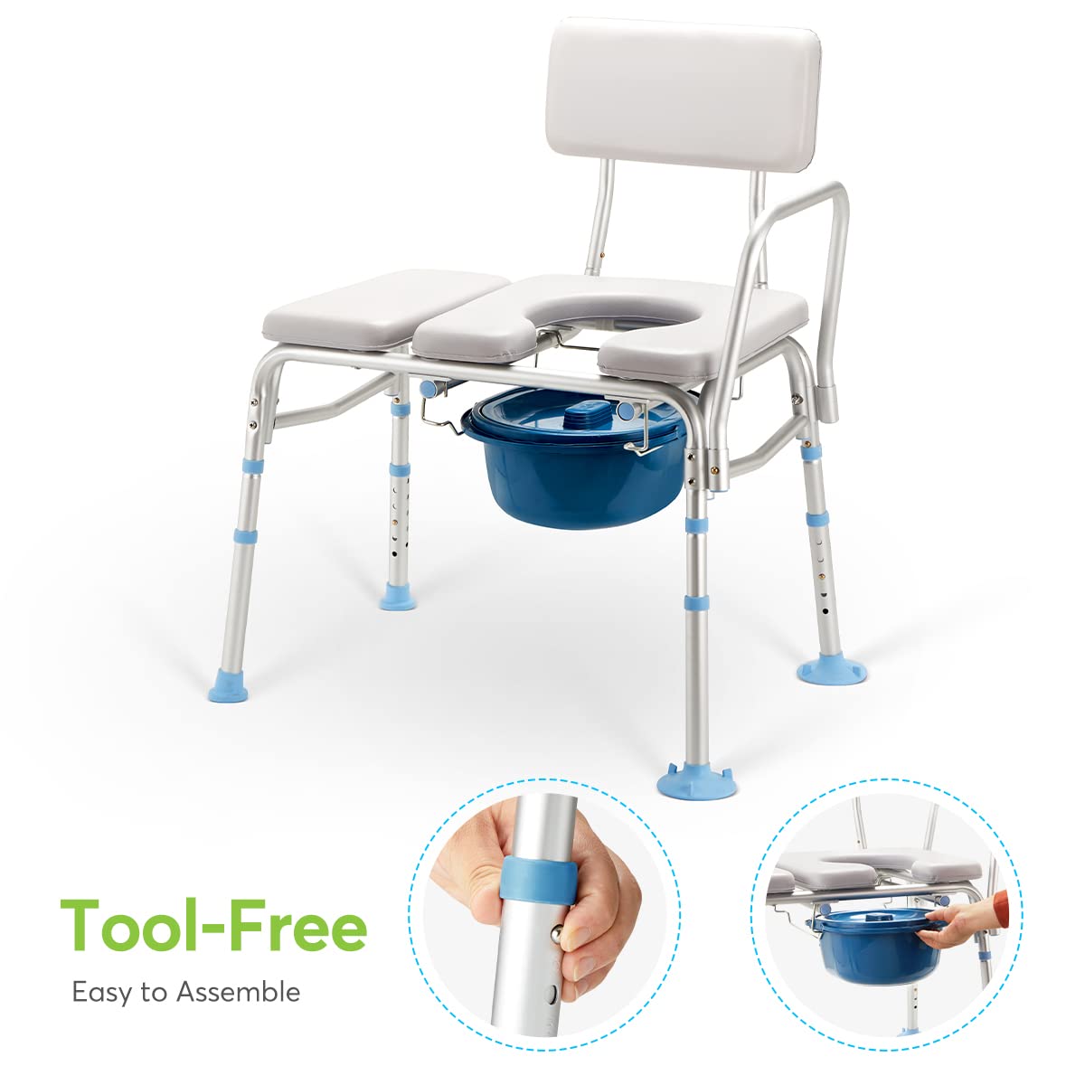 Buy OasisSpace Bathtub Transfer Bench with Commode Opening