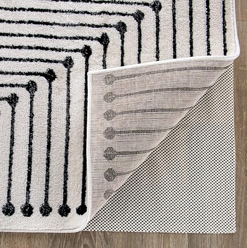 Rugshop Cushioned Thick Rug Pad Gripper for Hardwood Floors, Under Carpet Anti Skid Pad, Non Slip Rug Pads for Area Rugs 8' x 11' Cream