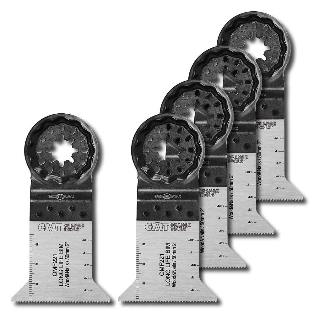 CMT OMF221-X5 Lame taglio dal pieno 28mm per legno e chiodi. Lunga durata, Attacco Starlock, 5 pz