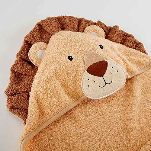 Image of Baby Aspen Lion Hooded Towel, tan /Brown /Cream