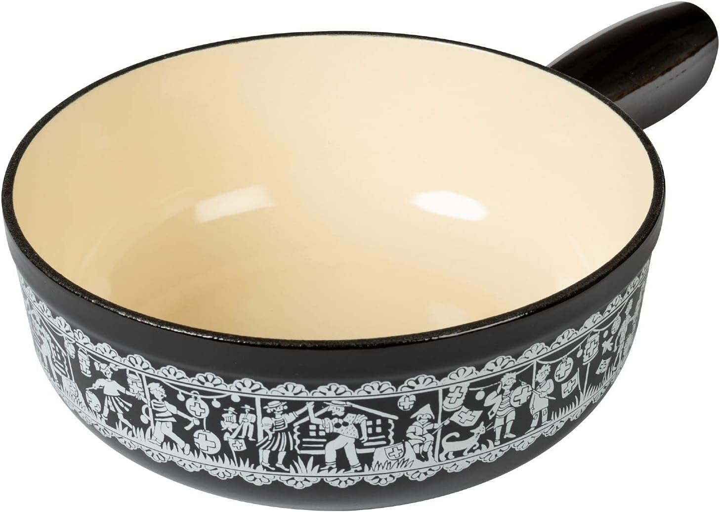 KUHN RIKON Fondue au Fromage Caquelon Fonte de Fer, Fonte, Induction