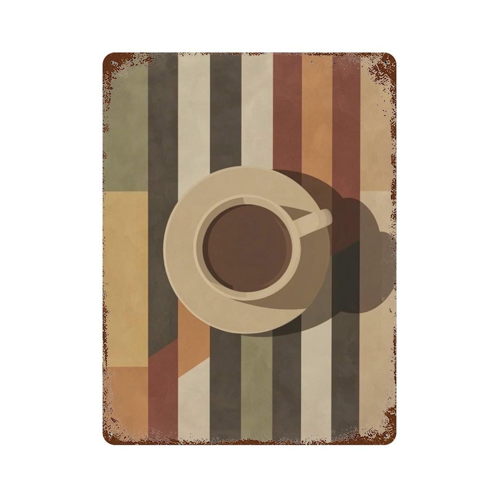 xiaoxiaoshen Coffee Cup Modern Kitchen Latte Minimal Cafe Wall Decor Art Metal Tin Poster Modern Home Decor Art Home Bar Shop Decorations Vintage Sign 40x30cm