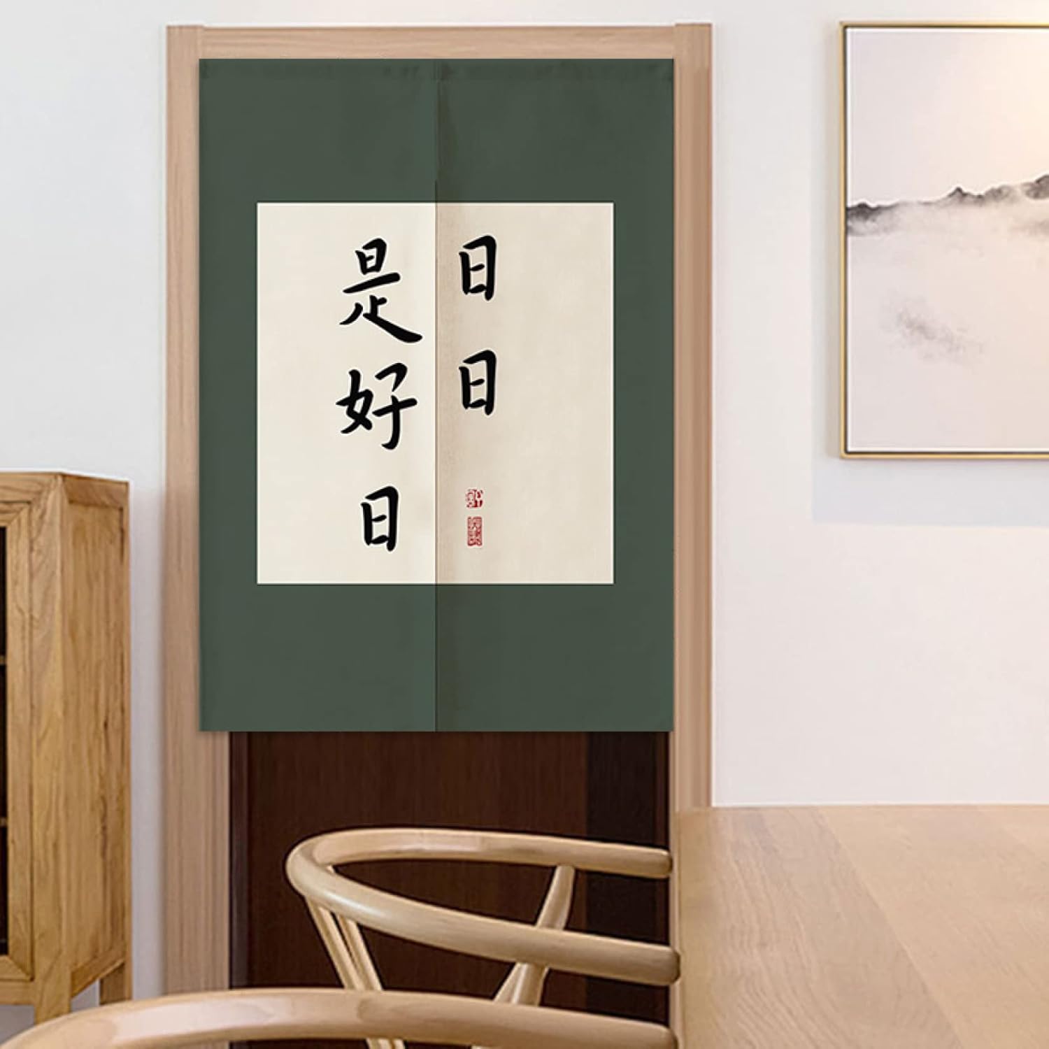 のれん 綿麻 間仕切り 遮光 カーテン 暖簾 目隠し 見えにくい おしゃれ おもしろい 柔らかい ちょう 飾り 玄関 ドアカーテン