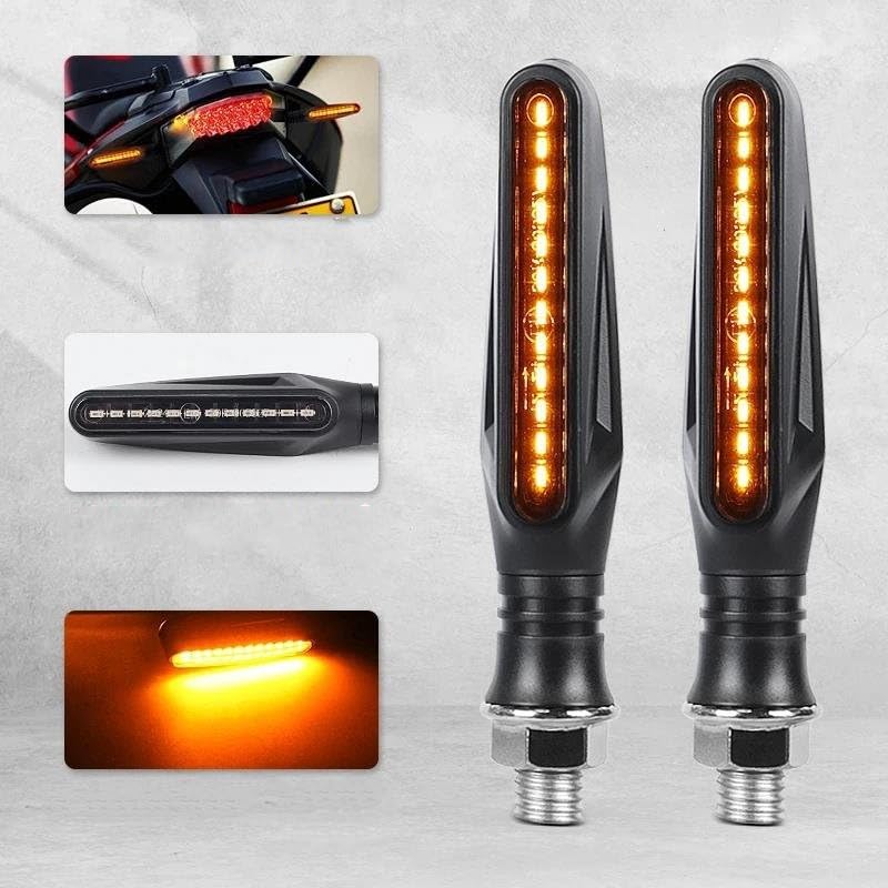 Intermitentes para Benelli TNT600 TNT300 TNT 600 300 TRK 502X 502 Indicador De Flujo De Agua Motocicleta Luz Intermitente LED Ámbar Intermitente Lámpara señal(2pcs Yellow)