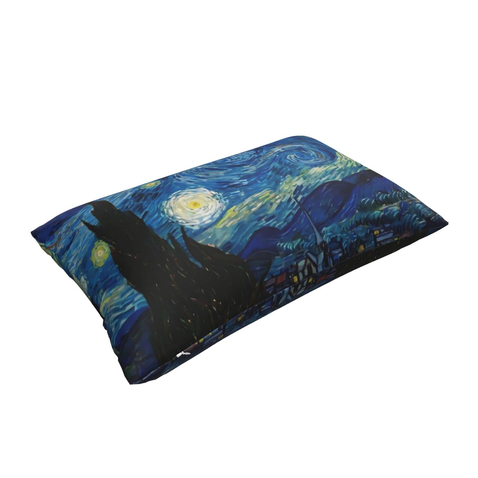 The Starry Night Pillowcase – Queen Size 20x30 Inch, Van Gogh Print, Soft Brushed Microfiber, Hidden Zipper, For Hair & Skin Care - View #13