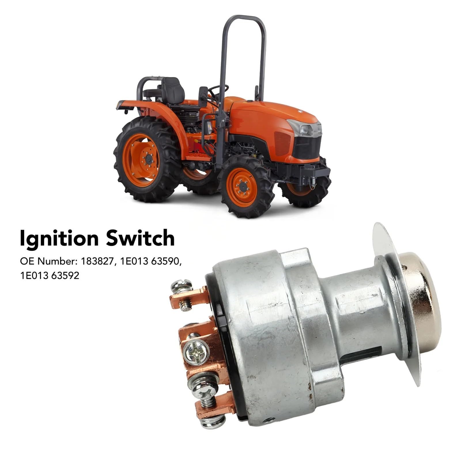 Cilindro di accensione 1E013-63590 183827 Interruttore a chiave di avviamento e accensione adatto per motore Kubota D722 D902 D1005 D1105 D1305 V1205 V1305 V1505