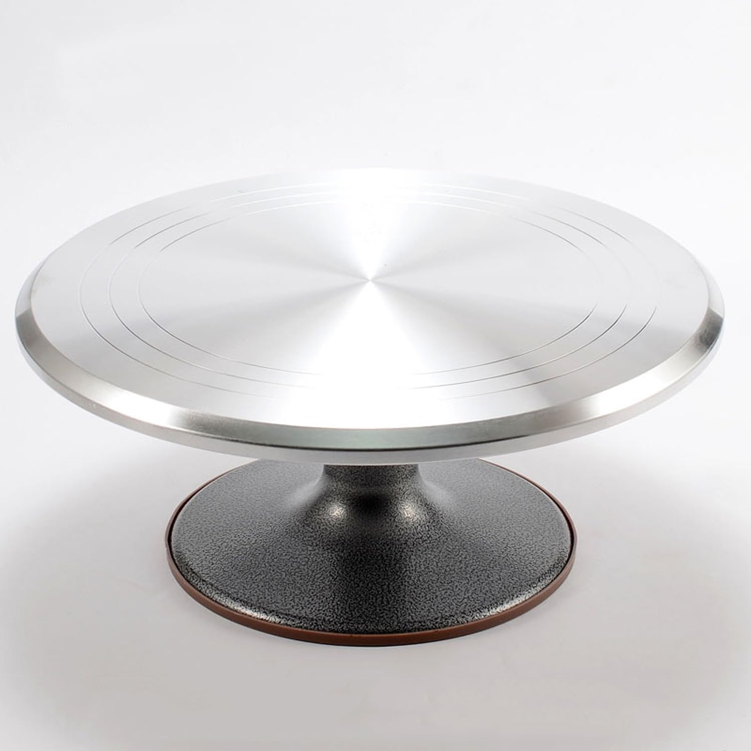 14 Inch Aluminum Rotating Cake Turntable, Revolving Cake Stand Cake Spinner Baking Display Tray Plate Tools Accessories for Cupcakes, Pastries and Cake Decorations, Baking Decorating Supplies Kit 14inch