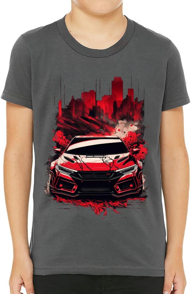 Sports Car Kids' T-Shirt - Auto Racing T-Shirt - Red Car Tee Shirt for Kids