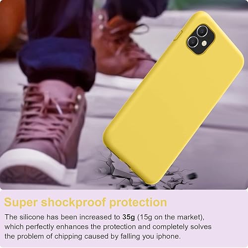 Miniatura 6 de Vooii Funda para iPhone 11, de silicona líquida suave, de goma delgada, protectora de cuerpo completo para iPhone 11 (con forro de microfibra