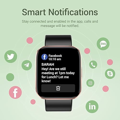 Miniatura 5 de Reloj inteligente, monitor de fitness con pantalla táctil con frecuencia cardíaca