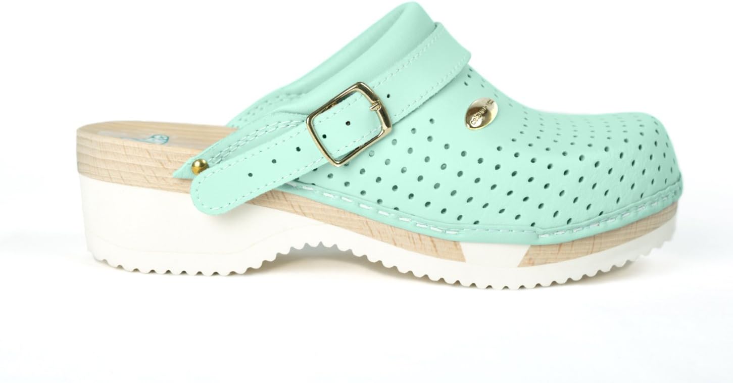 Calzuro Wooden Clogs, Flexible Insole, For Health Professionals, For Leisure