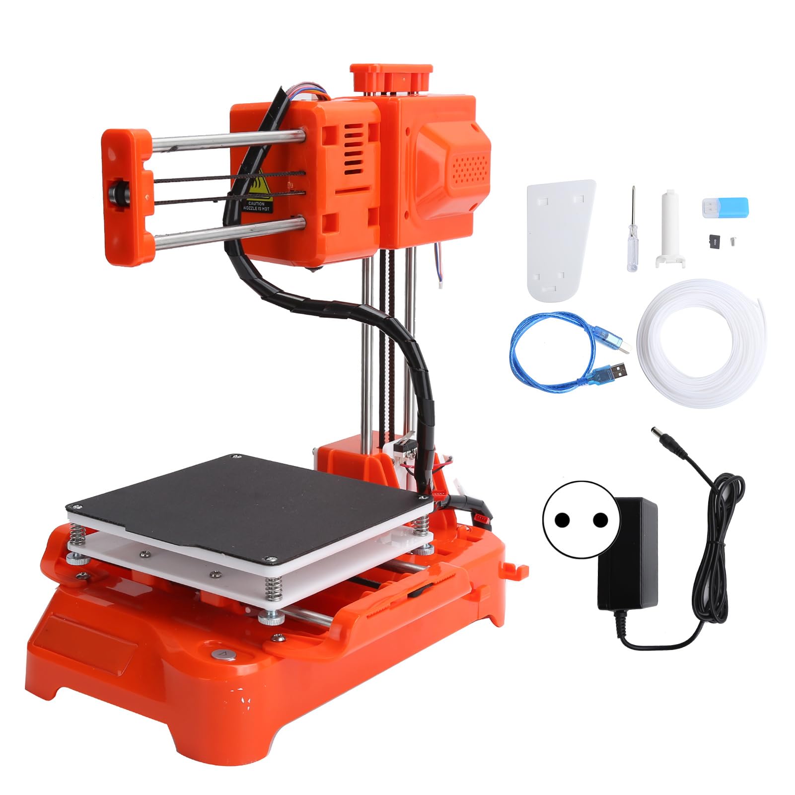 Gonetre Impresora 3D K7, Mini Equipo de Impresión de Escritorio para Uso Doméstico con Software de Desarrollo Propio, Compatible con XP/7/8/10 (Enchufe europeo)