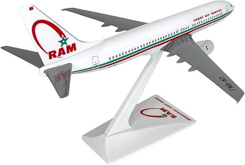 Miniatura 3 de Flight Miniatures Royal Air Maroc Boeing 737-800 Escala 1:200 - Modelo de avión de plástico a presión - réplica coleccionable de aviones Royal Air