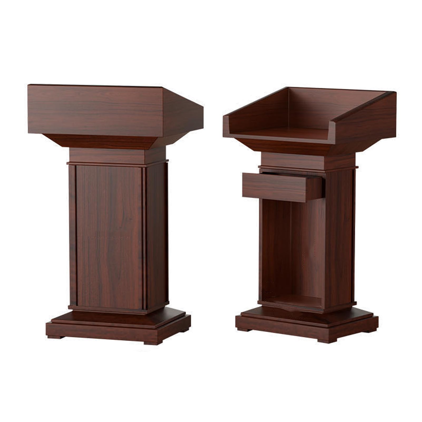 Modern Solid Wood Lectern Podium Stand - Professional Floor Standing Speaking Podium for Hotel Restaurant & Office - Elegant Pulpit Design for Presentations