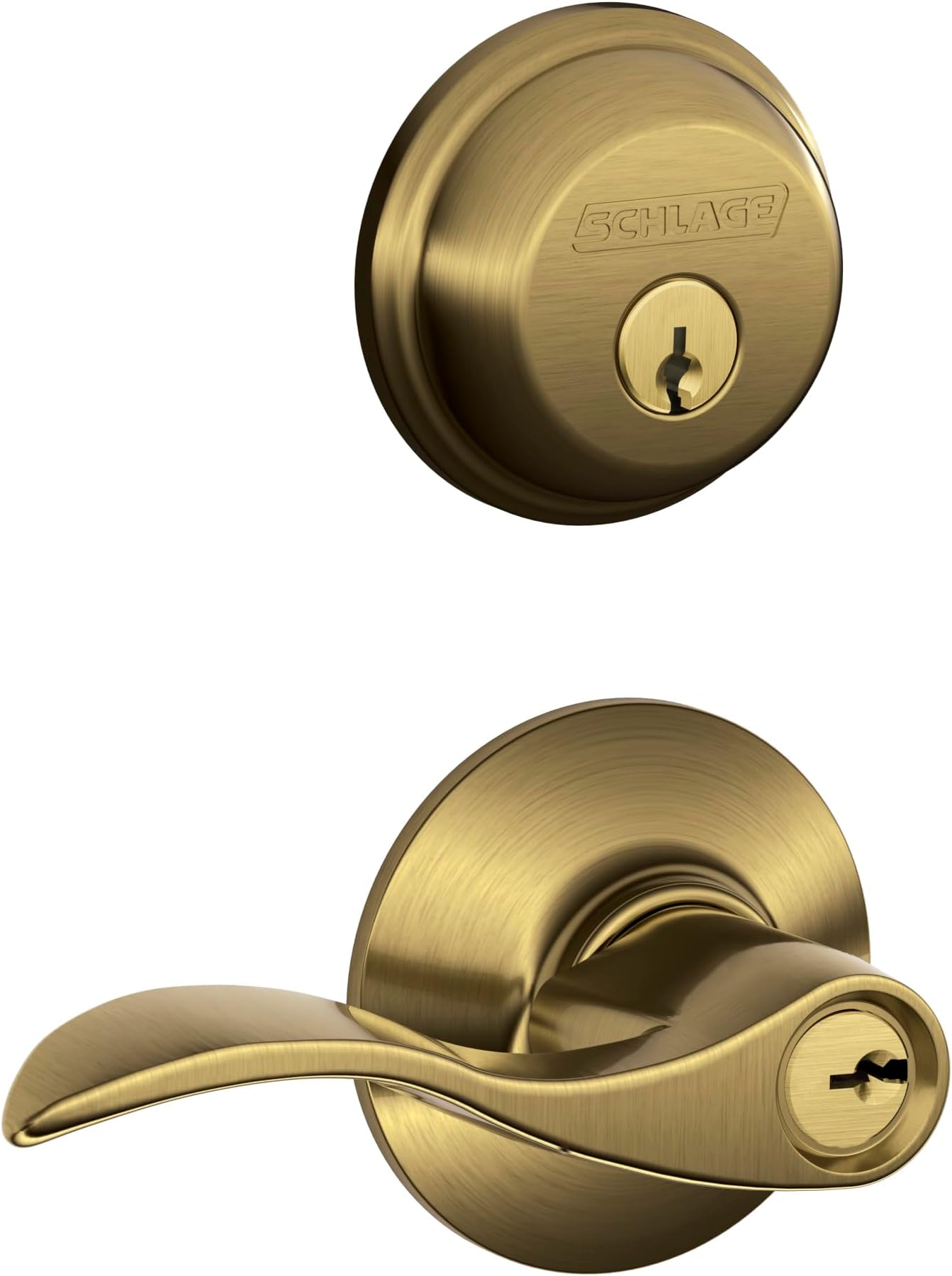 Dexter By Schlage Keyed Entry Deadbolt Lock - Satin Nickel Single Cylinder