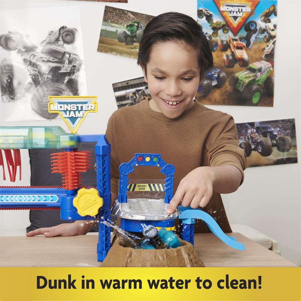 Monster Jam 1:64 Megalodon Monster Car Wash Playset: Buy Online at