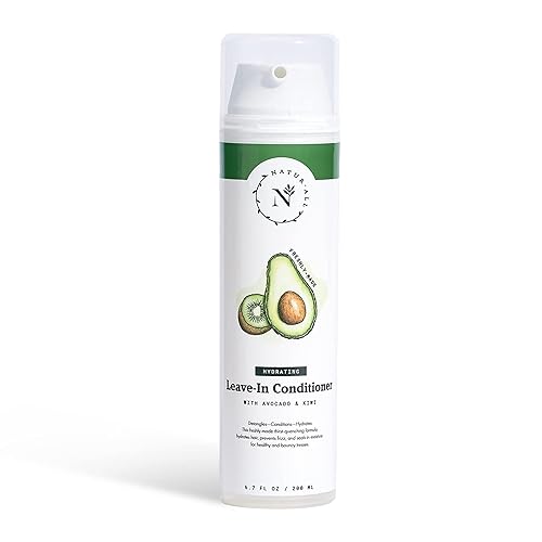 NaturAll Acondicionador hidratante de aguacate sin enjuague para cabello seco, rizado, enrollado, natural, 100% natural, sin silicona, libre de