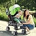 BABY JOY Lightweight & Compact Travel Stroller, Infant to Toddler, Adjustable Backrest & Canopy, Cup Holder, Storage Basket, 5-Point Harness, Easy Fold, Green