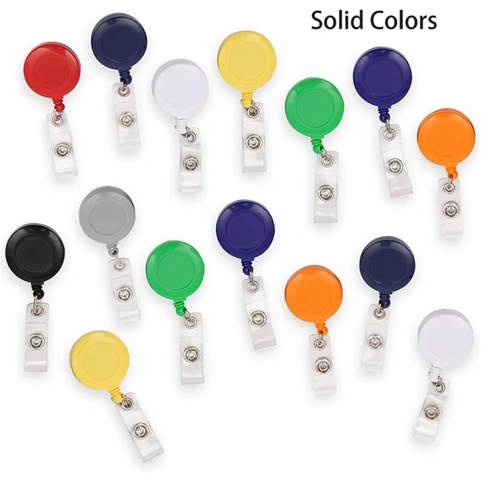 Lot de 60 cordons rétractables pour badges, porte-badges, porte-badges, porte-nom et clés
