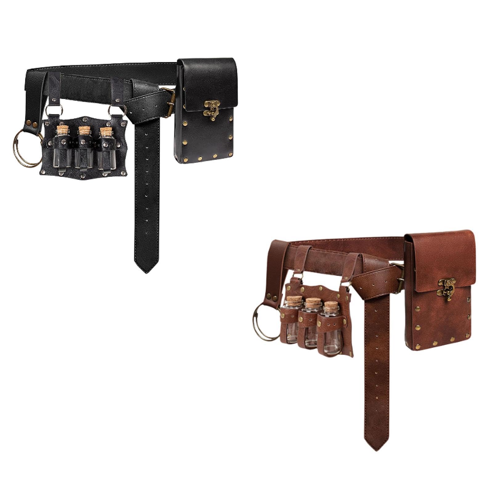 calandis ? Belt Pouch Waist Bag Retro Style Phone Holder For Cosplay Halloween Carnival Black-picture-15