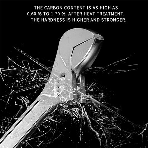 Miniatura 6 de Utoolmart Llave ajustable de apertura de longitud de 10 pulgadas 1.260 in con tratamiento superficial niquelado 1 unids