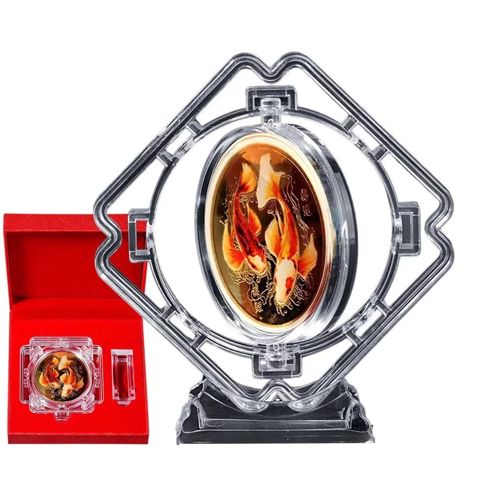 Amazon.co.jp: 中国の鯉 無限にカラフルな鯉のマスコット 幸運のコイン 抽選券を引っ掻く : おもちゃ