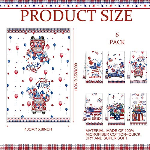 Tudomro-Set-of-6-4th-of-July-Patriotic-Kitchen-Towels-American-Flag-Stars-Dish-Towels-Beach-Cloth-Tea-Towel-Red-Blue-Star-Tea-Towels-Housewarming-Gift-Simple-Patriotic Tudomro Set of 6 4th of July Patriotic Kitchen Towels American Flag Stars Dish Towels Beach Cloth Tea Towel Red Blue Star Tea Towels Housewarming Gift Simple Patriotic