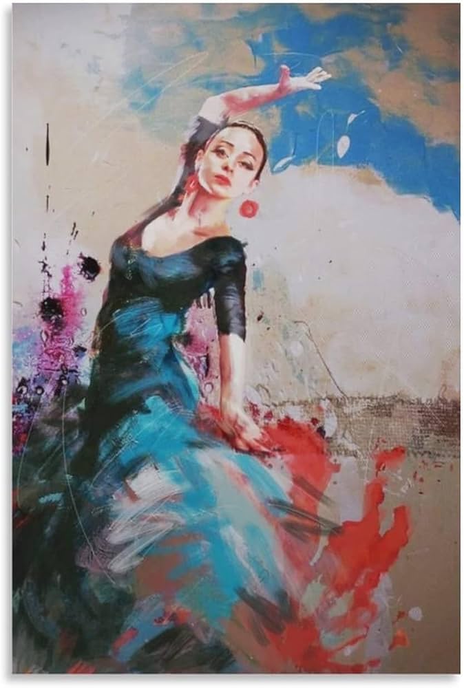 Amazon.co.jp: スペイン風フラメンコダンサーポスターとプリント