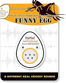 Funny Egg:Cricket Hidden Annoying Chirping Joke Gag Prank Sound,Mini Hidden Pranks Noise Maker for Adults,April Fool's Day Practical Joke,Gag Gifts Prank Kit Items in Home Office