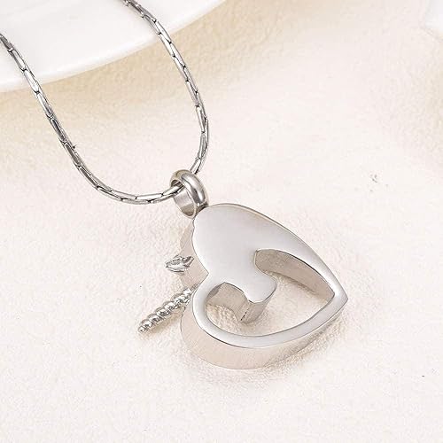 Miniatura 2 de Urnas para Perros Joyería de Cenizas Olla de Ceniza Recuerdo Joyería de cremación para Mascotas Recuerdos con Cenizas-316L Collar con Colgante de