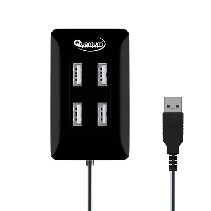 Quantum QHM6633 4-Port Hi-Speed USB Hub with 480 Mbps Speed (Multicolor) at Rs. 179