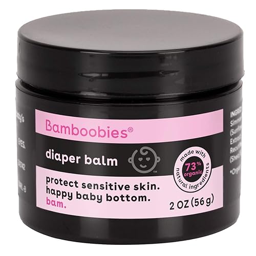 Bamboobies Crema orgánica para dermatitis de pañal, 2 onzas, sin lanolina, parabenos, petróleo, ftalatos o fragancias sintéticas, color blanco,