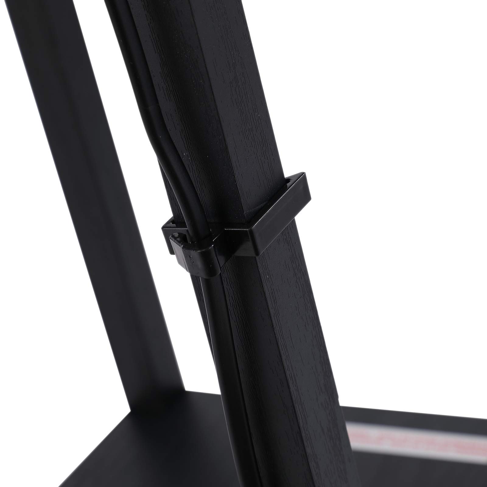 HOMCOM Lampada da Terra 2 in 1 Salvaspazio con 3 Ripiani, Lampada Moderna da Salotto, Soggiorno e Ufficio, Attacco E27, 26 x 26 x 160 cm, Nero Bianco