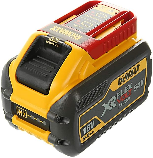 DEWALT DCB547-XJ XR Flex Volt Battery, 18 V, Yellow/Black, Size 9A 