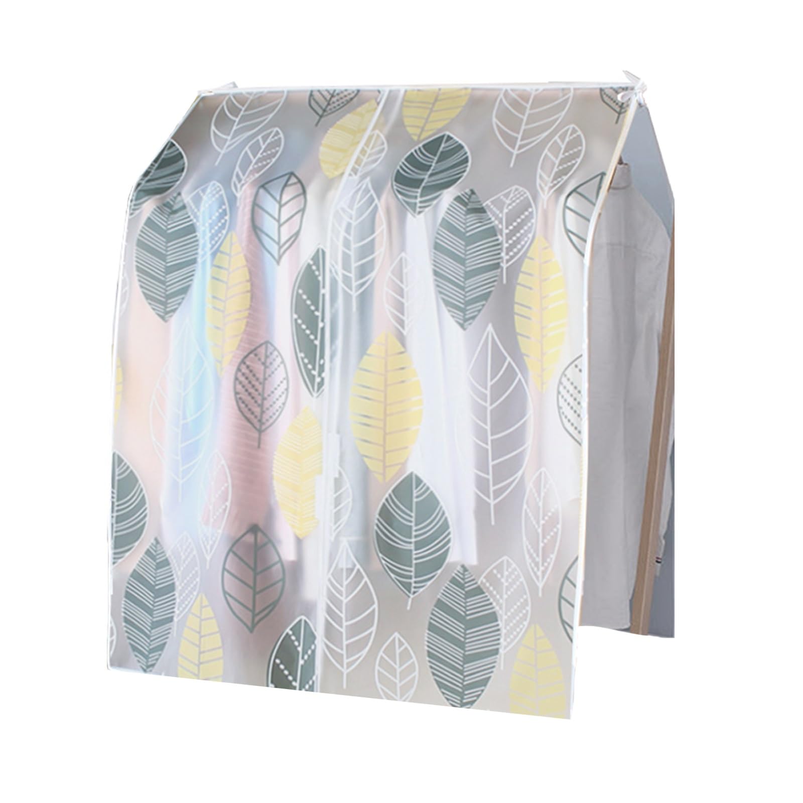 Lunaizhuo One Color Garment Rack Cover, Translucent Clothing Rack Cover Garment Bags For Hanging Clothes For Hanger, Wardrobe(90X120cm/35X47in)